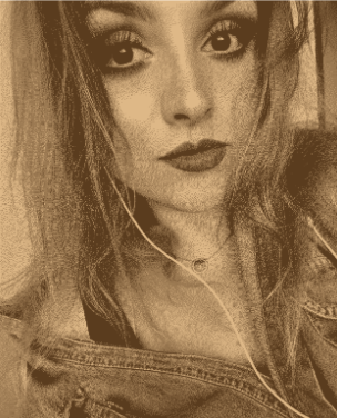 Portret kobiety grawerowany laserowo