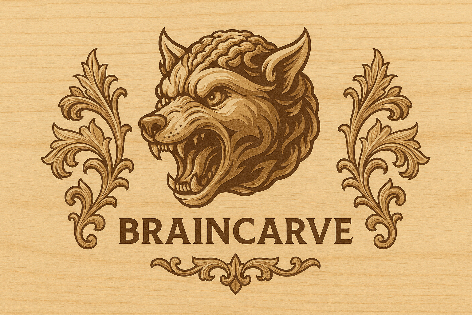 Logo Braincarve – rękodzieło z drewna